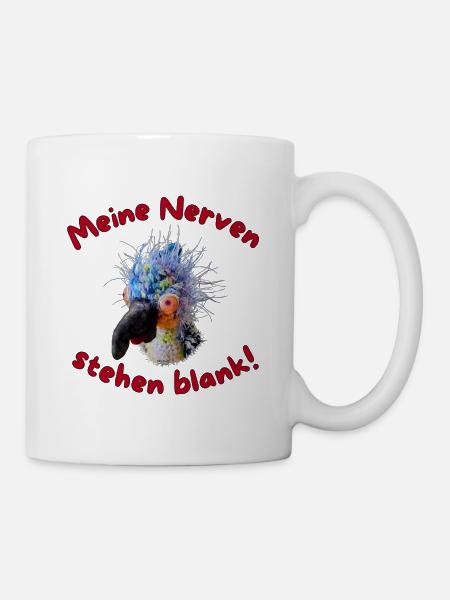 Krallo Kreisch™  Meine Nerven stehen blank! - Tasse - Weiß
