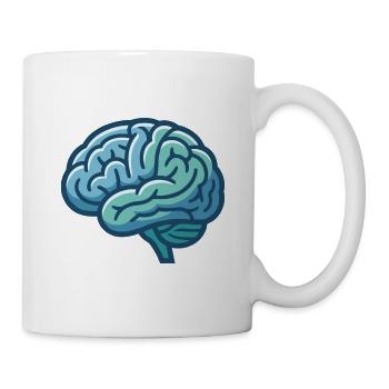 Stilisierte Illustration eines menschlichen Gehirns - Tasse - Weiß - Rechts