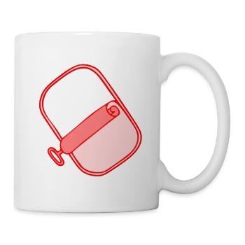 Namensfläche Fischdose - Tasse - Weiß - Rechts