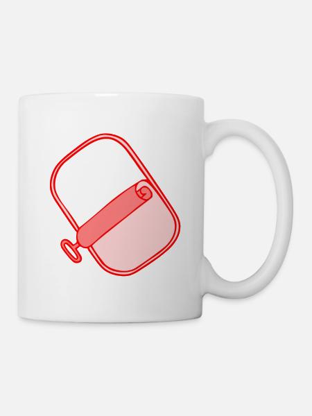 Namensfläche Fischdose - Tasse - Weiß