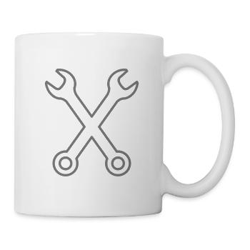 Schraubenschlüssel - Tasse - Weiß - Rechts
