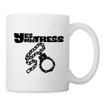 Ja, Herrin Handschellen - Tasse - Weiß - Rechts