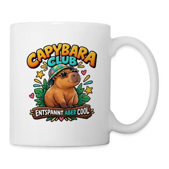 Capybara Club – Entspannt aber cool - Tasse - Weiß - Rechts