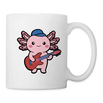Cute Axolotl DJ Electronic Music Festival Aquatic - Tasse - Weiß - Rechts