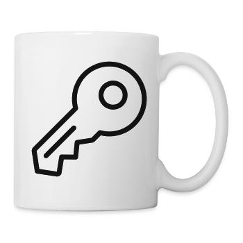 Tastenzeilen-Symbol - Tasse - Weiß - Rechts