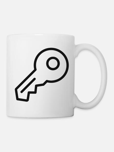 Tastenzeilen-Symbol - Tasse - Weiß