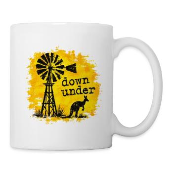 Australia - Down Under - Australien - Windrad - Tasse - Weiß - Rechts