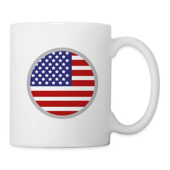 Flagge der Vereinigten Staaten - Tasse - Weiß - Rechts