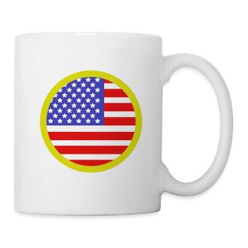 Flagge der Vereinigten Staaten - Tasse - Weiß - Rechts
