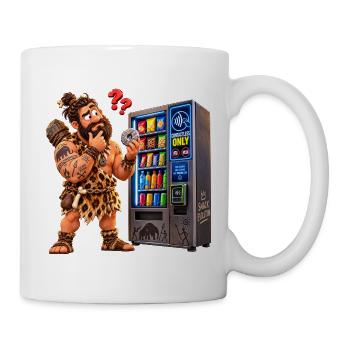 Nur kontaktloser Höhlenmensch - Tasse - Weiß - Rechts