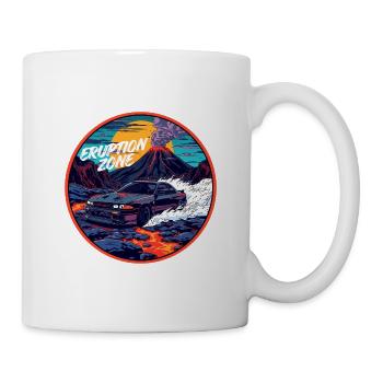 Eruption Zone Vintage Volcanic JDM Apparel - Tasse - Weiß - Rechts