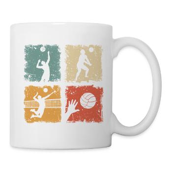 Volleyball Volleyballer Sport Männer Und Jungen - Tasse - Weiß - Rechts