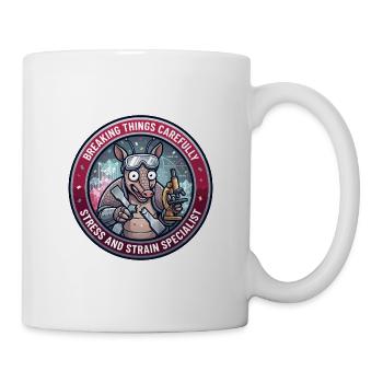 Funny Materials Engineer Armadillo Spannungsdehnung - Tasse - Weiß - Rechts