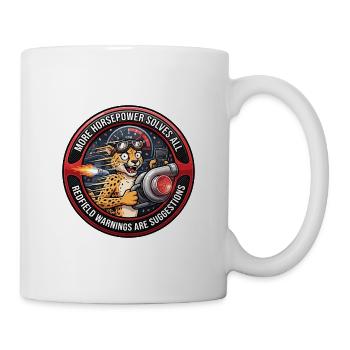Lustiger Kfz-Ingenieur Gepard Mehr PS - Tasse - Weiß - Rechts