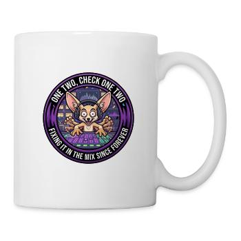 Lustiger Toningenieur Fennec Fox Fix im Mix - Tasse - Weiß - Rechts
