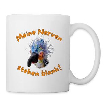 Krallo Kreisch™: Meine blank stehenden Nerven - Tasse - Weiß - Rechts