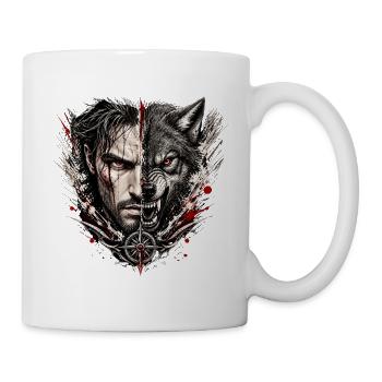 Schattenmann und Werwolf - Tasse - Weiß - Rechts