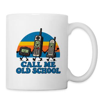 Call Me Old School Tech-Charme - Tasse - Weiß - Rechts