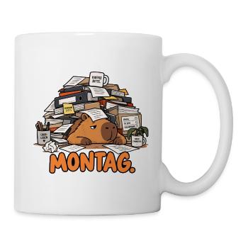 CapybaraBoss - Montag - Tasse - Weiß - Rechts