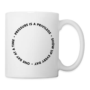 Pressure Is A Privilege Apparel  - Tasse - Weiß - Rechts