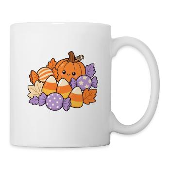 Candy Corn Stillleben – Soft Halloween - Tasse - Weiß - Rechts