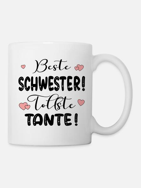 Schwester Tante Baby - Tasse - Weiß