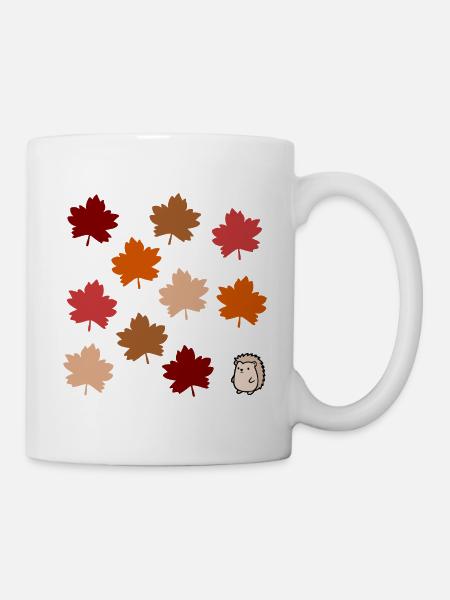 Herbst Igel - Tasse - Weiß