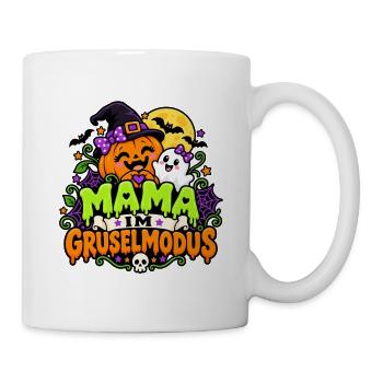 Mama im Gruselmodus – Halloween Shirt - Tasse - Weiß - Rechts