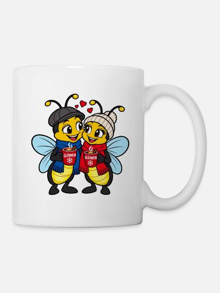 Glühweinzeit - lustige Weihnachtsmarkt Pullover - Tasse - Weiß