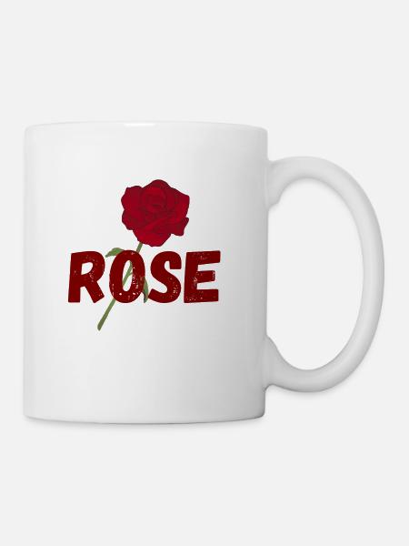 Crimson Rose Bold Schriftart - Tasse - Weiß