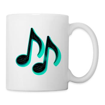 futuristische musiknoten - Tasse - Weiß - Rechts