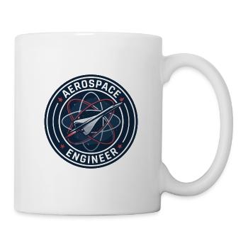 Luft- und Raumfahrtingenieur-Überschalljet-Abzeichen-Geschenk - Tasse - Weiß - Rechts