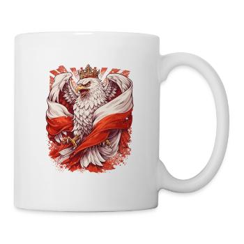 Polnischer Adler: Stolz & Tradition Design - Tasse - Weiß - Rechts