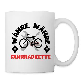 WÄHRE WÄHRE FAHRRADKETTE - Tasse - Weiß - Rechts