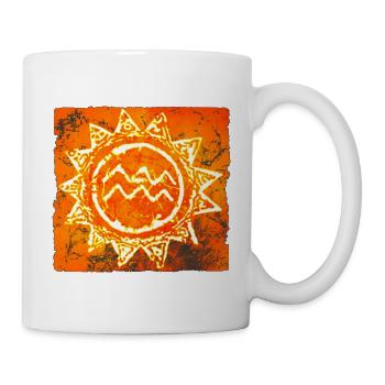 Sonnenfeuer Tribal Muster - Tasse - Weiß - Rechts
