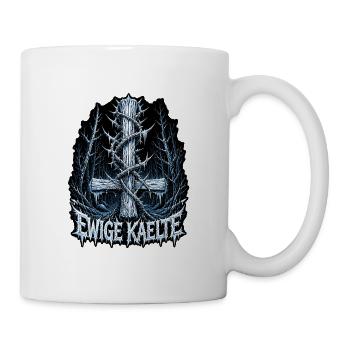 Ewige Kälte Winterwald Kreuz Black Metal Design - Tasse - Weiß - Rechts