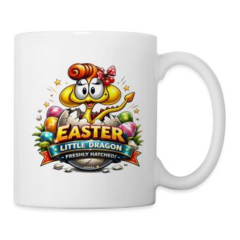 Easter Little Dragon – Lustiger Osterdrache - Tasse - Weiß - Rechts