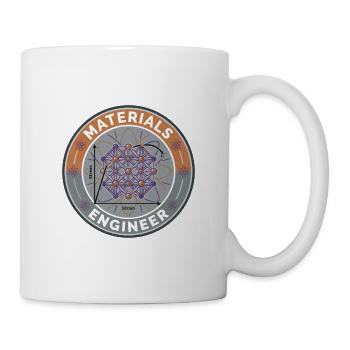 Materialingenieur Kristallgitter-Abzeichen Geschenk - Tasse - Weiß - Rechts