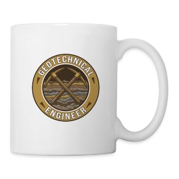 Geotechnischer Ingenieur Mining Picks Badge Geschenk - Tasse - Weiß - Rechts