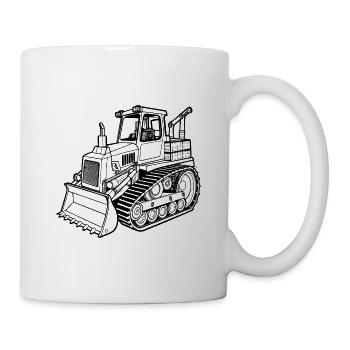 Planierraupe - Tasse - Weiß - Rechts