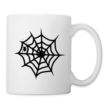Gotische Spinnennetze - Tasse - Weiß - Rechts