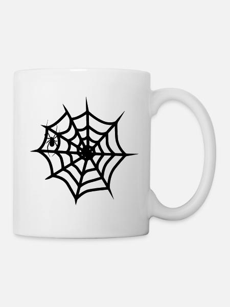 Gotische Spinnennetze - Tasse - Weiß