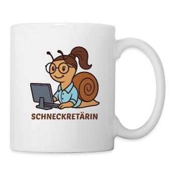 SCHNECKRETÄRIN - Tasse - Weiß - Rechts