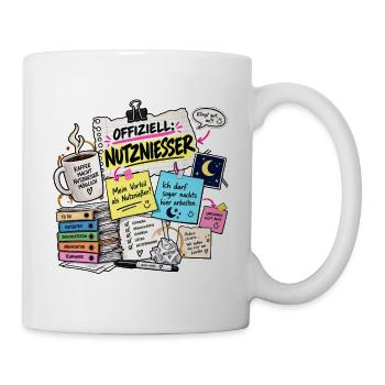 Offiziell Nutznießer Büro Chaos - Tasse - Weiß - Rechts