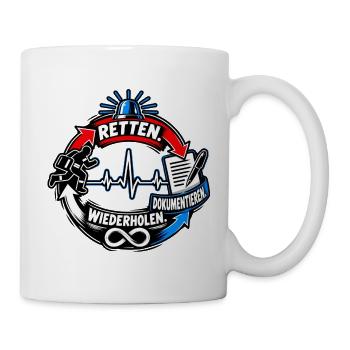 Rettungstraining Zyklus - Tasse - Weiß - Rechts