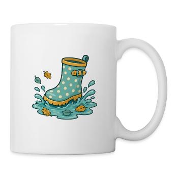 Rain Boot Splash – Cosy Rain Day - Tasse - Weiß - Rechts
