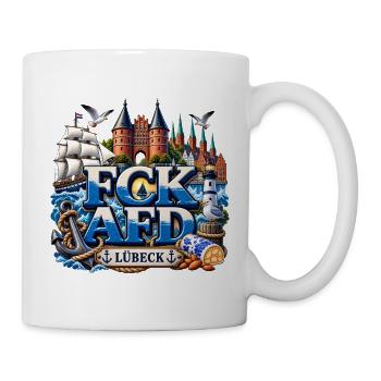Hansestadt Lübeck gegen AFD - Tasse - Weiß - Rechts