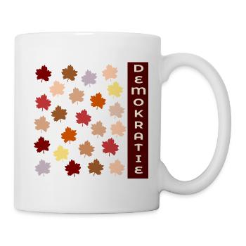 Herbst Vielfalt Demokratie - Tasse - Weiß - Rechts