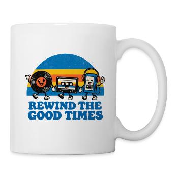 Retro Rewind Gute Zeiten - Tasse - Weiß - Rechts
