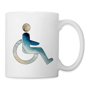 Rollstuhl Rollstuhlfahrer - Tasse - Weiß - Rechts